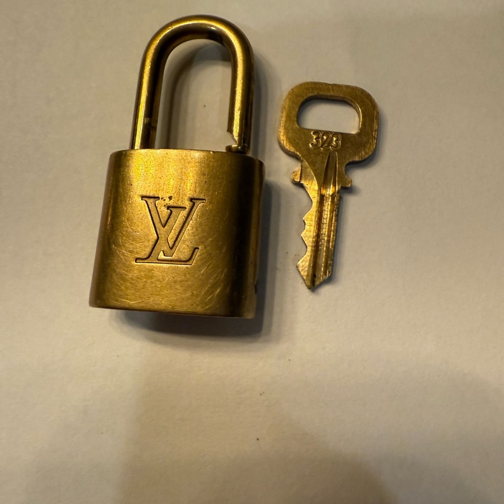 Louis Vuitton Brass Lock and Key Set